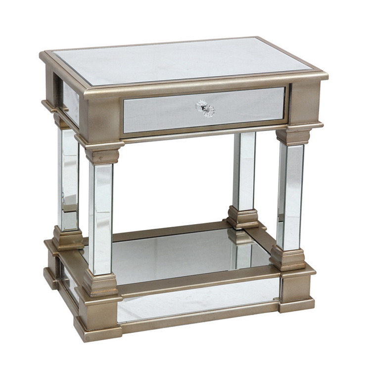 Gold Small Bedroom End Tables