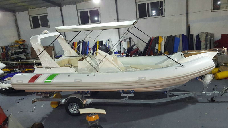 22.3feet Rib680 Boat Inflatable Boat Fishing Boat Rigid Inflatable Boat with Hypalon or PVC