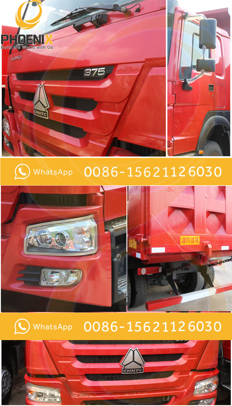 Low Price 375HP 10wheels Used HOWO Dump Truck with Good Condition for Africa