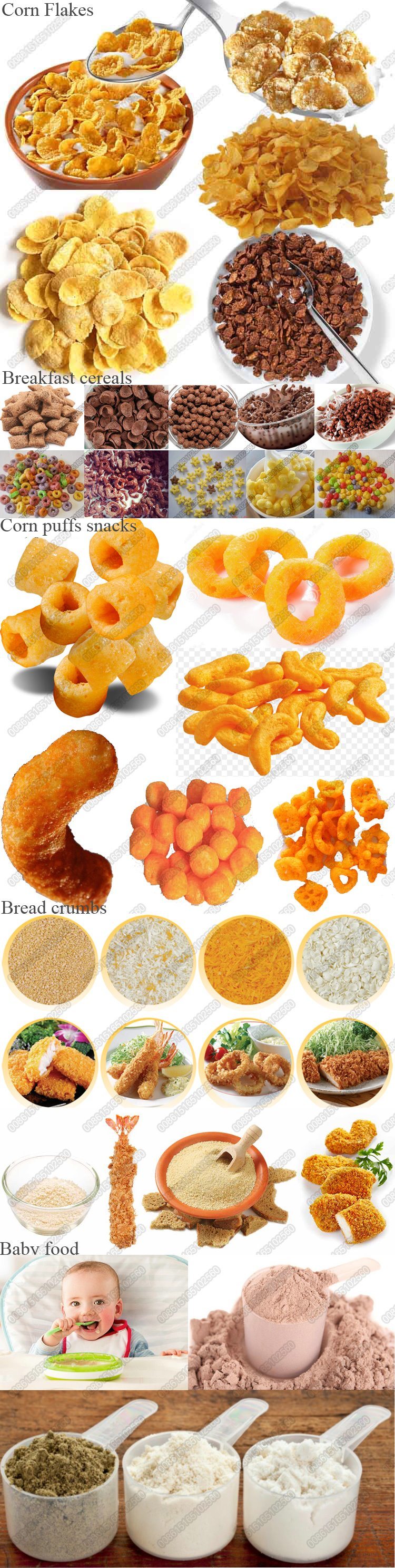 Sweet Corn Puffs Cereals Sticks Snacks Cheese Ball Making Machine Breakfast Cereals Corn Flakes Twin Screw Extruder Machine