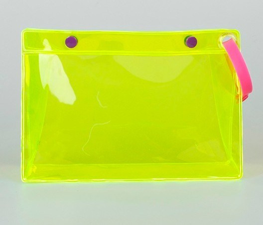 Personalized Semi-Transparent Colour PVC/EVA Material Cosmetic Pouch Bag with Button