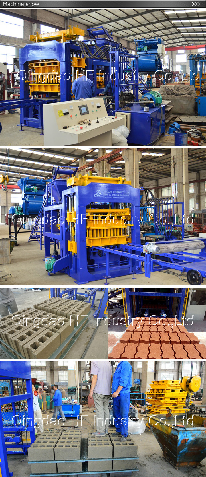 Qt10-15 Automatic and Hydraulic Concrete Interlock Block Machine / Cement Hollow Brick Machine