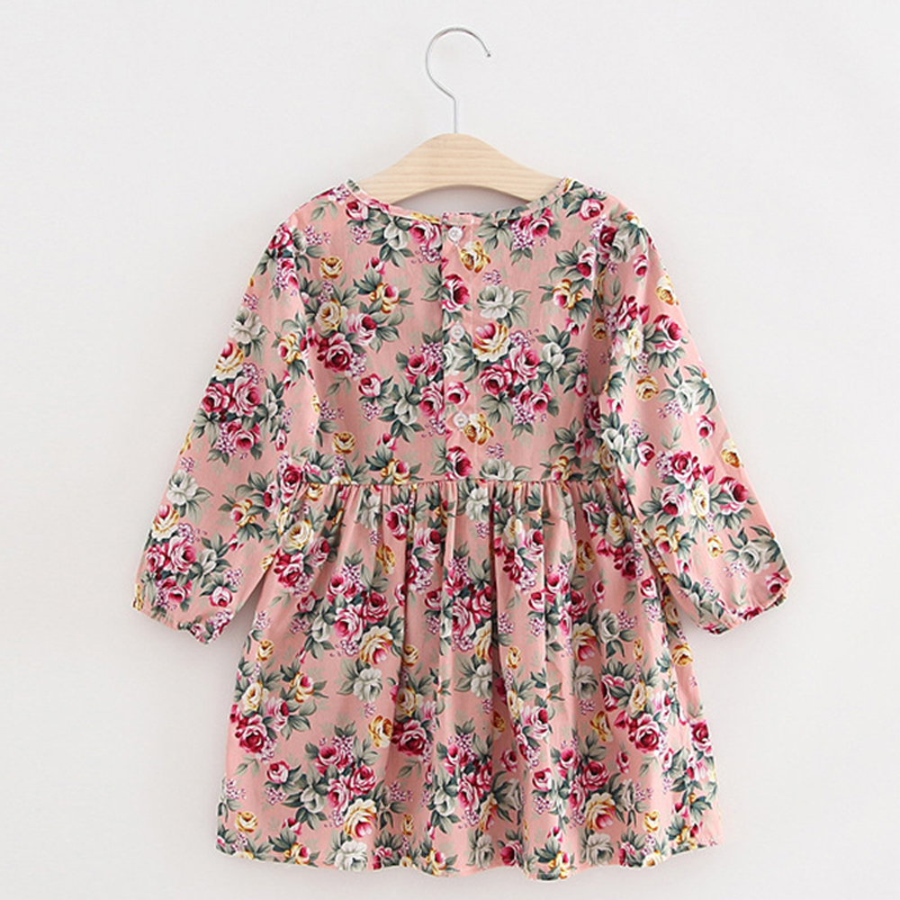 2018 New Kids Flowers Dress Fashion Baby Girl Party Dresses