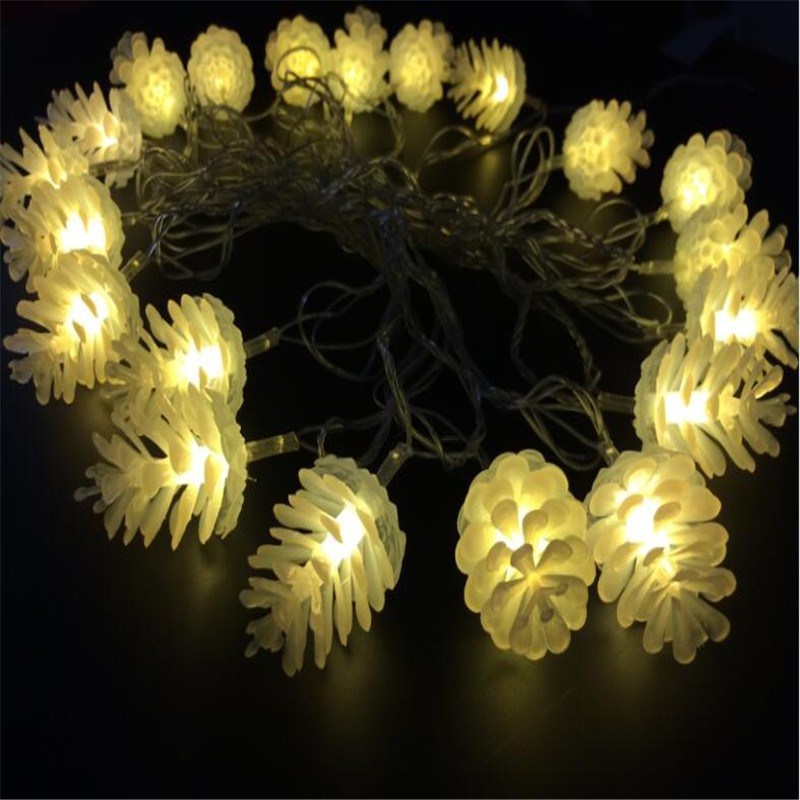 LED Pine Cone Solar String Lights for Xmas Christmas Decoration