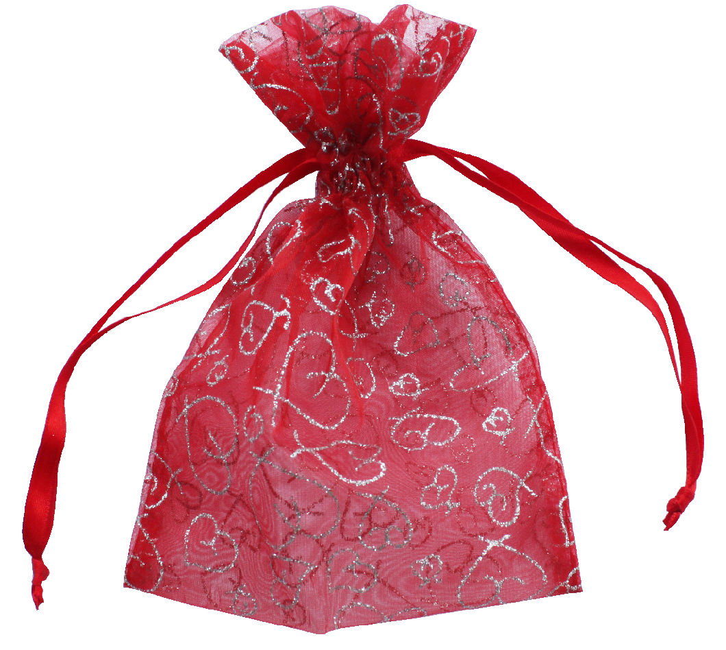 Nobel Luxury Custom Printed Organza Pouch Jewellry Satin Ribbon Drawstring Pouch (COB-1135)