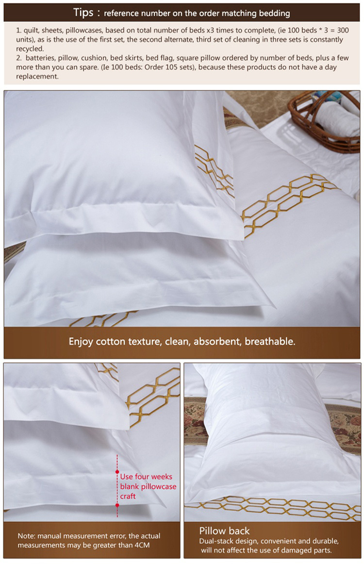 5 Star Luxury Hotel Used Bed Sheets Designer Bedding