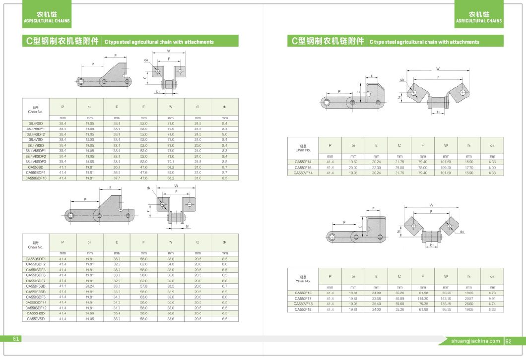 Agricultural Chains for Agricultural Machine