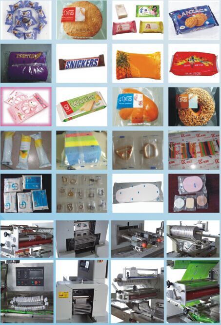 Hydraulic Fully Automatic Holizontal Flow Small Cake Biscuit Packing Machine Lines