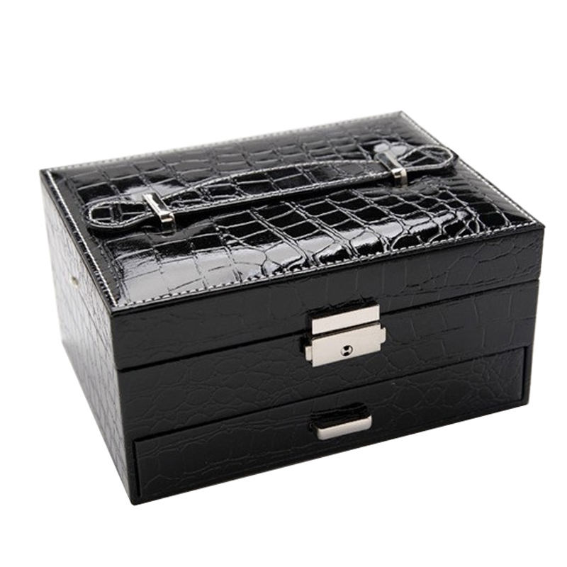 Fashion Black PU Leather Jewelry Display Box