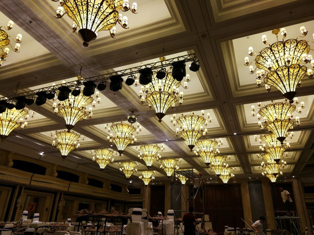 Large Umbrella Style Custom Banquet Hall Crystal Chandelier Hotel Project Lighting