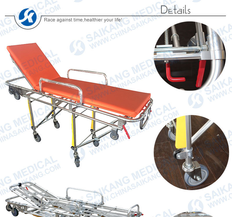 China Manufacturer Beautiful Ambulance Stretcher Trolley