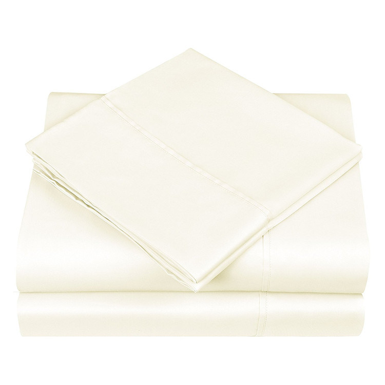 White Soft Bamboo Fabric Bed Sheet Set