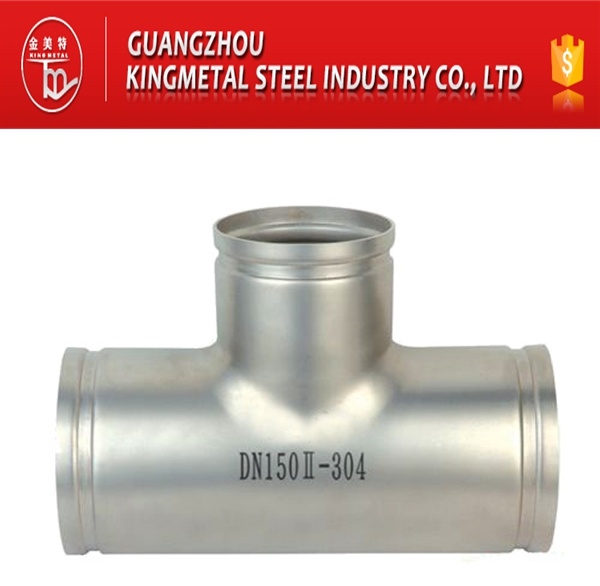 304 Stainless Steel Grooved Ends Tee Fittings