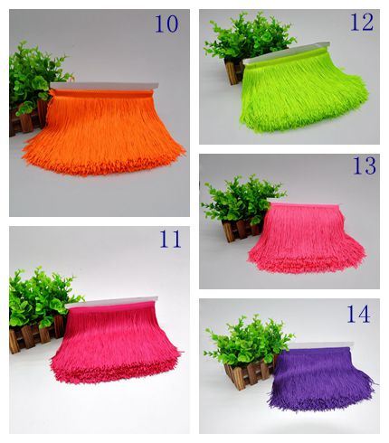 High Quality 15cm Double Thread Fringe Trim for Decoration