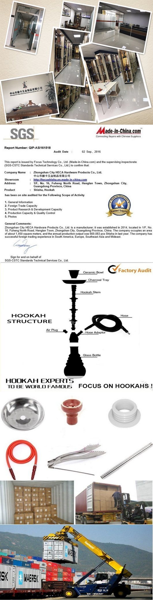 Factory Outlet Aluminum Hookah Shisha Nargile Smoking Pipe Hookah