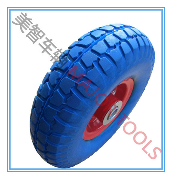 260X85 Flat Free Blue PU Foam Wheel for Garden Tool Carts