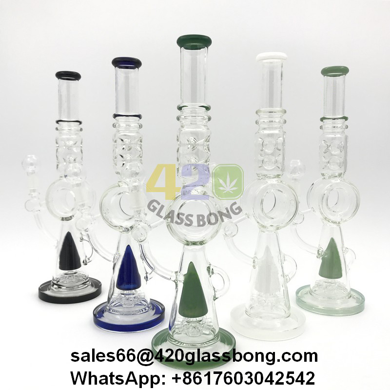 Lookah Heady Glass Waterpipe/Recycler/Crafts with Sunflower Perc to Donut Perc