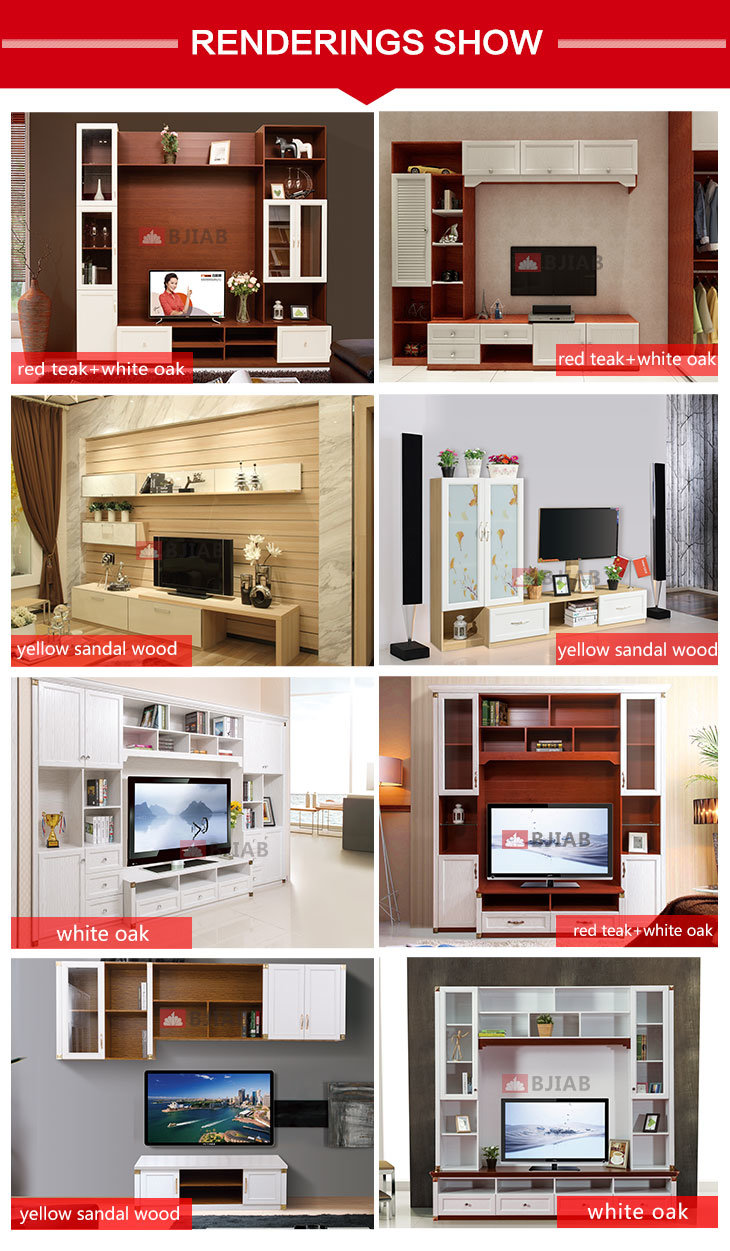 Customized Modern White Oak Home Furniture Aluminum TV Stand