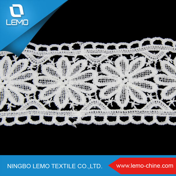 Lemo Wholesales White Stretch Lace, Lace Fabric Embroidery