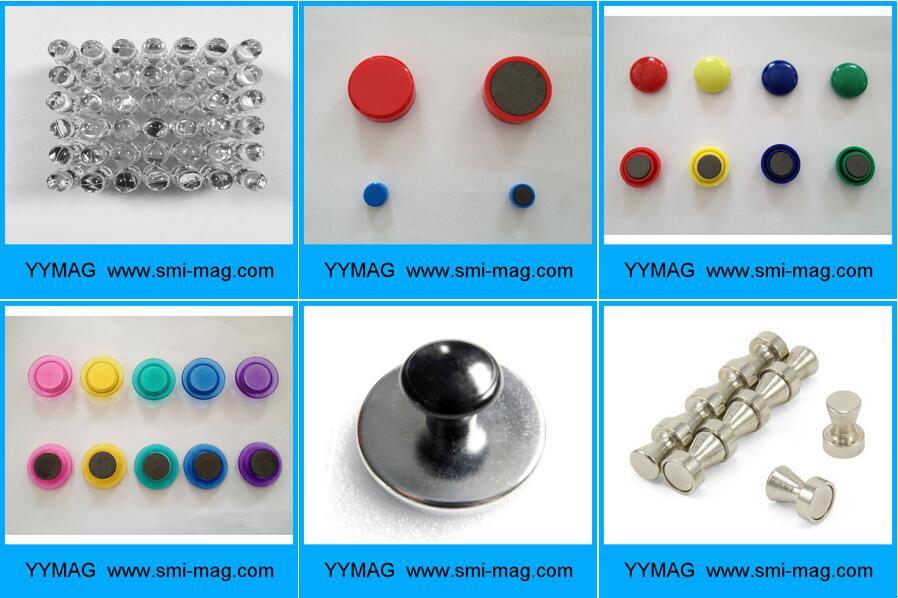 Hot Sale High Quality Transparent Color Neodymium Push Pin Magnet