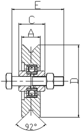 Driveway Bearing Pulley for Sliding Door