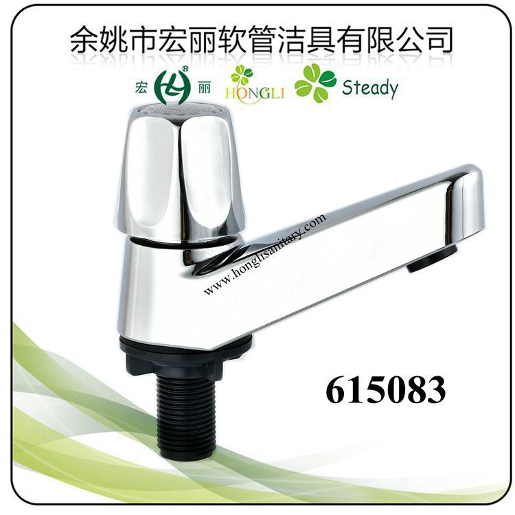 Single Cold Plastic Faucet for Basin Chrome Plated 615102