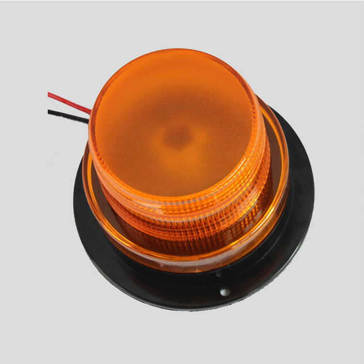 10-110V Surface Mount 5W Amber LED Strobe Warning Light Beacon with Magnetic Base