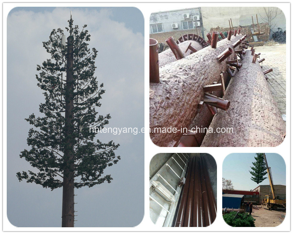 Pine Tree Tower Camouflaged Tree Tower Steel Monopole Antenna Tower