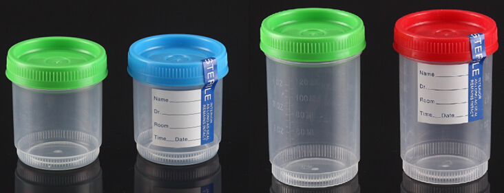 CE Marked and FDA Registered 90ml Urinalysis Specimen Container with Security Tab Label and Sterility