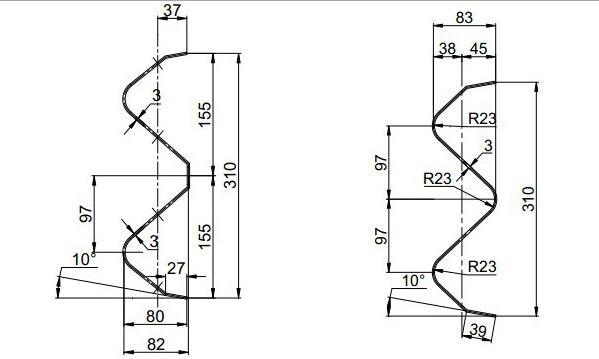 Expressway Safety Barrier Guard Rail Roll Forming Machine