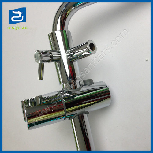 Bathroom Chromed Thermostatic Slide Rail Shower Set