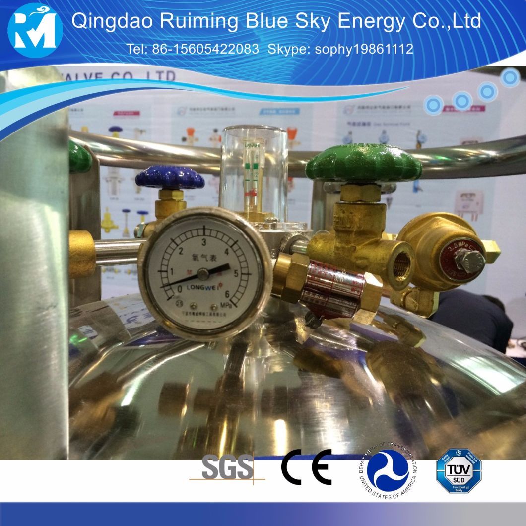 Ce Standard Dewar Cryogenic Cylinder of Liquid Nitrogen, Oxygen, CO2 Gas Cylinder