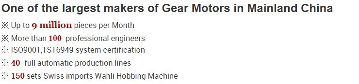 56mm Geared DC Motor 12V/24V with High Speed