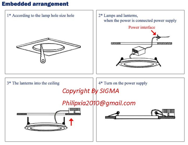 Sigma Residential Round Square Slim Recessed Surface Mounted 9W 12W 15W 18W 24W 30W Ceiling Bulbs LED Panel Lamps