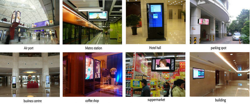 55'' High Quality Super Market LCD Monitor Standing