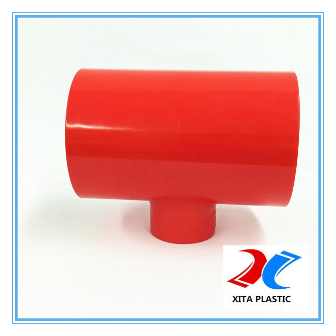 PVC Pipe Fitting Reducing Tee with OEM Red Color