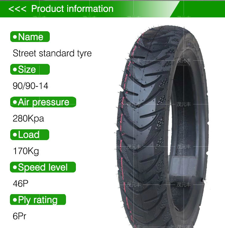 Best Quality 90/90-14 Factory Directly Street Standard Motorcycle Tire/ Tyre