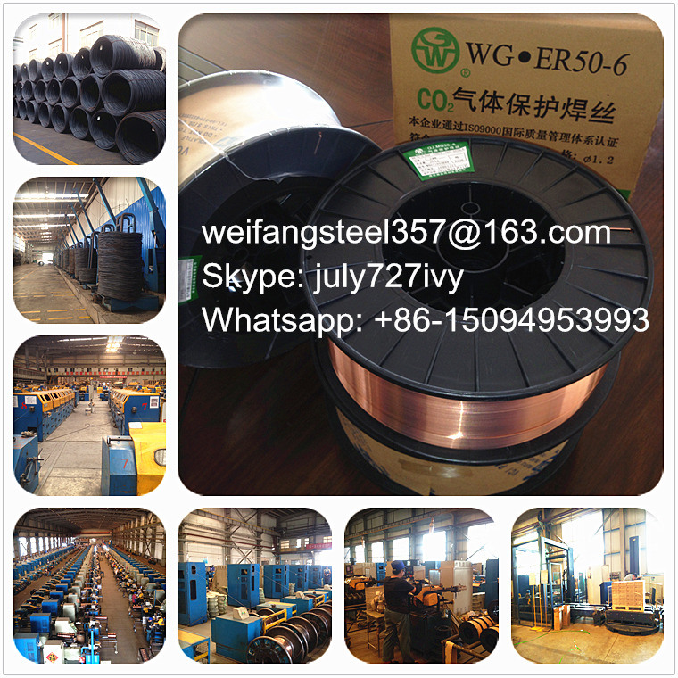 Low Carbon Steel Wire Er70s-6 Welding Wire Sg2 Solid Welding Product with CO2 Gas Shield