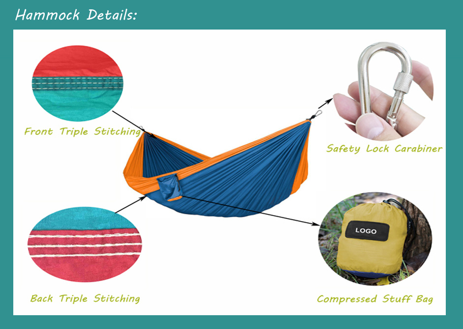 Premium Hiking Hammock with Bug Insect Net