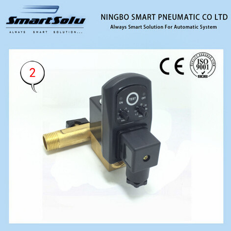 Pneumatic Drain Valve with Timer/ Electronic Timer Solenoid Valve