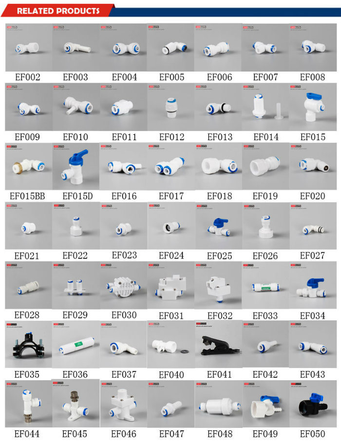 Plastic Shut off Tank Ball Valve Quick Fittings for RO System