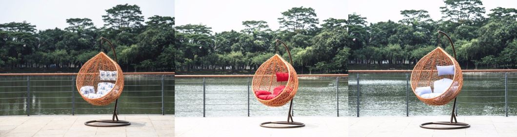 Synthetic PE-Rattan Woven Patio Furniture Outdoor Garden Wicker Hammock Swing Chair (TG-119)