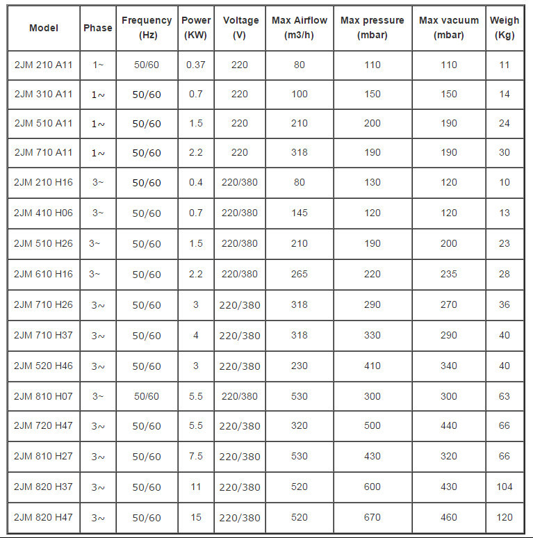 Vacuum Blower Air Compressor Pump China Manufacturer