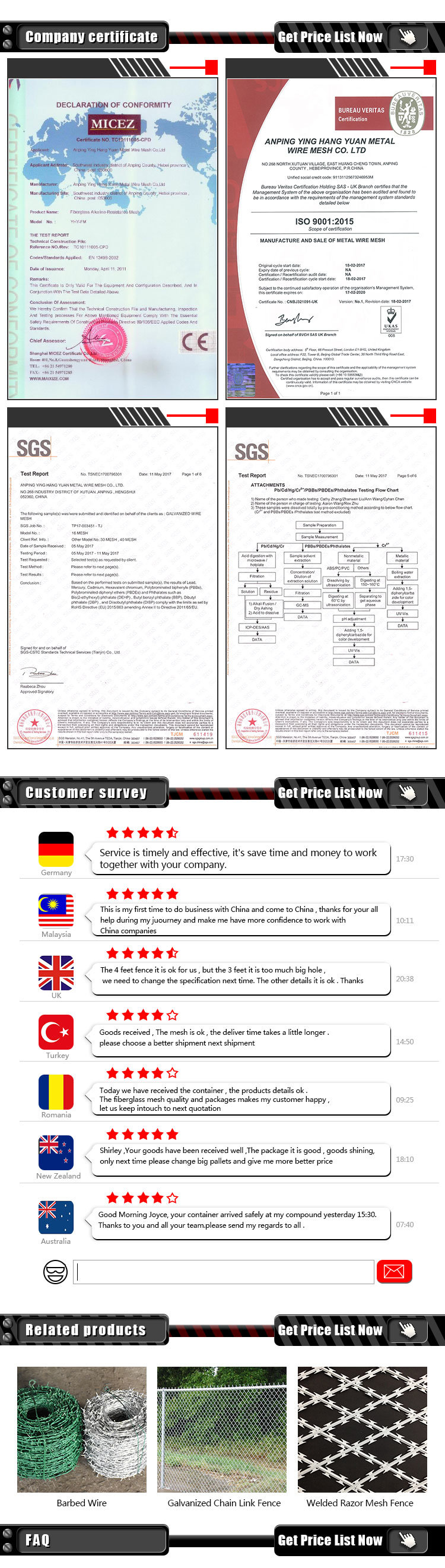 Agricultural Protection Fence Galvanized Razor Barbed Wire