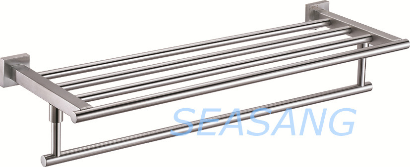 SUS304 Stainless Steel Towel Rack for Hotel and Public Project