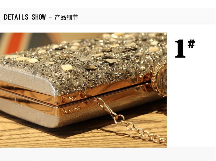 China Fashion Handmade Crystal Stone Women Evening Clutch Bag