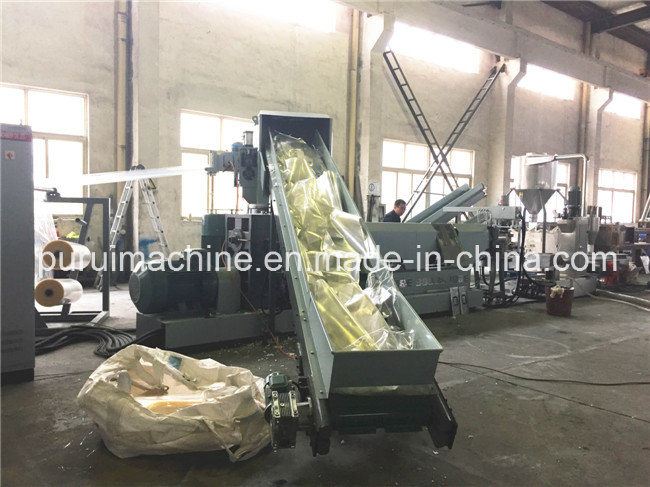 Plastic Single Screw Extrusion Machinery for Recycling Non-Printed Film Roller