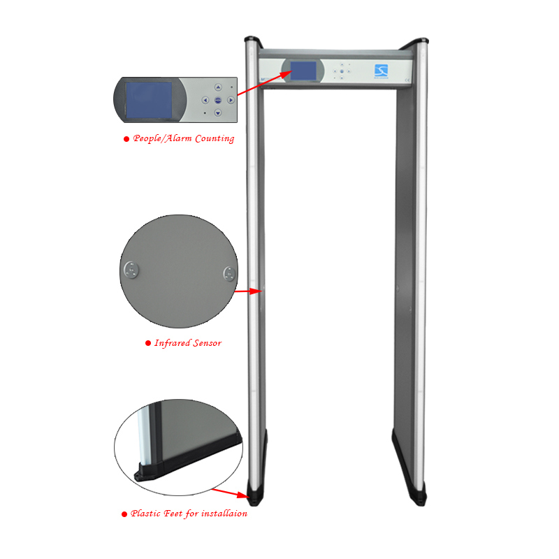 6 Zones Airport & Train Station Walkthrough Metal Detector Security Alarm Gate (XLD-B)