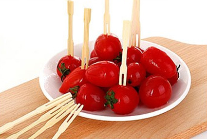 Nice Design Bamboo Material Fruit Forks