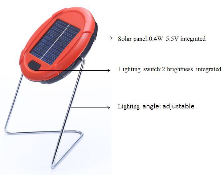 Portable Small LED Camping Lantern Solar Lamp for Reading